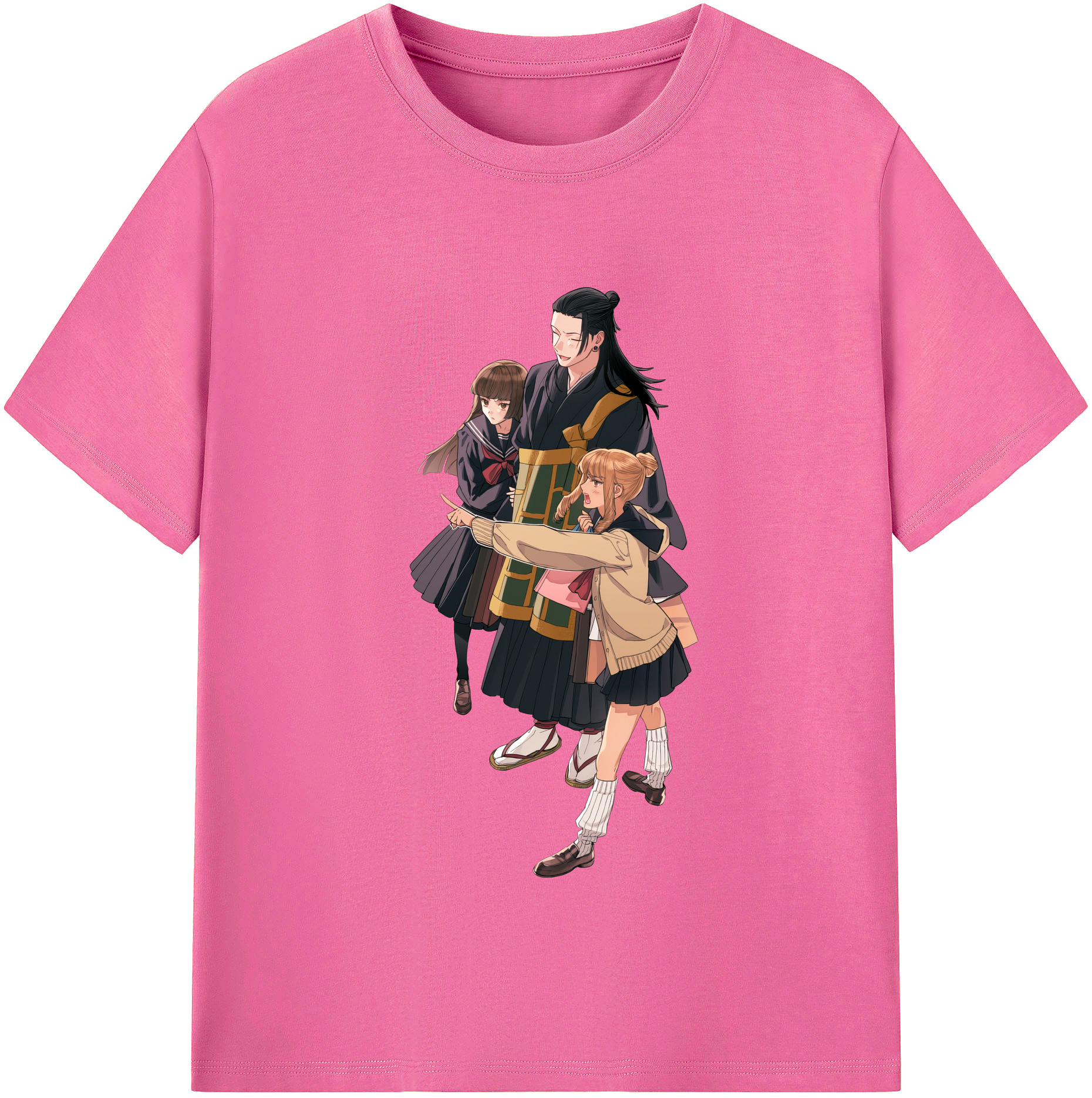 （画像用） 呪術廻戦 Jujutsu Kaisen レディースカジュアルプリントTシャツ（綿100％）